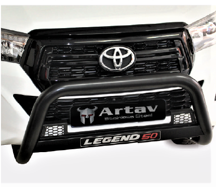Toyota Hilux Legend 50 Honeycomb 2016+ Nudge Bar Black