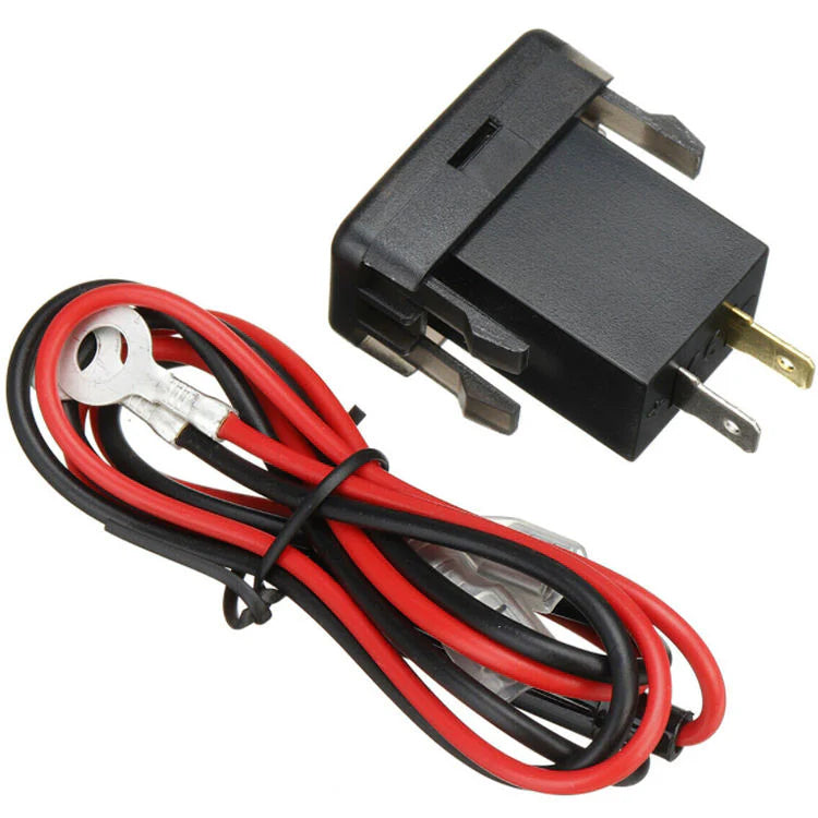 QC3.0 USB + Type‑C Charger with Voltmeter (40x20mm) – Toyota Vigo | Blue LED