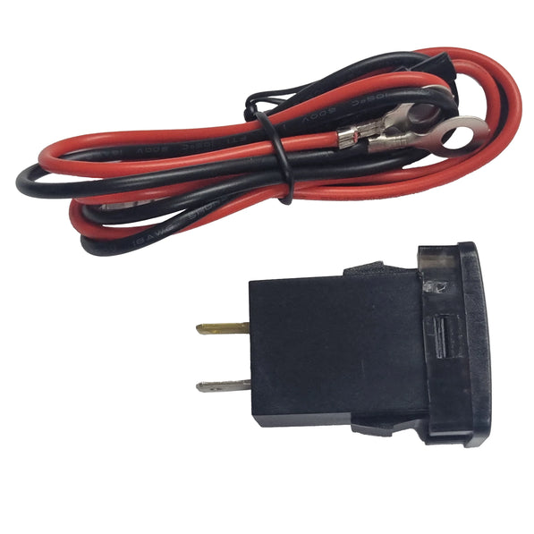 QC3.0 USB + Type‑C PD Charger with Voltmeter (32x20mm) – Toyota Hilux REVO | Blue LED