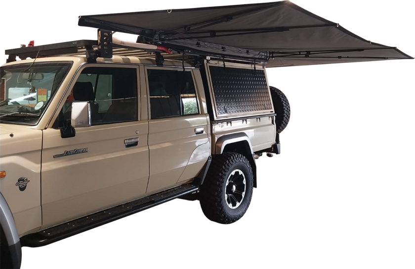 ABTQ 180° Free Standing Awning – 2.5m | 5.5m Span | 304 Stainless Frame (19kg)