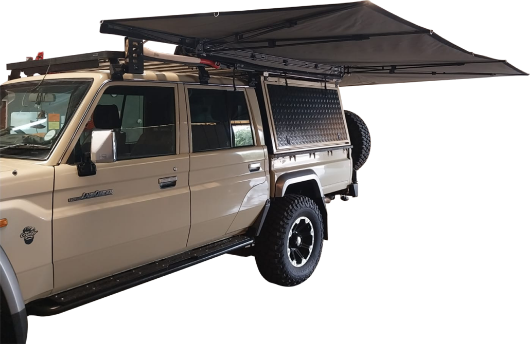 ABTQ 180° Free Standing Awning – 2.5m | 5.5m Span | 304 Stainless Frame (19kg)