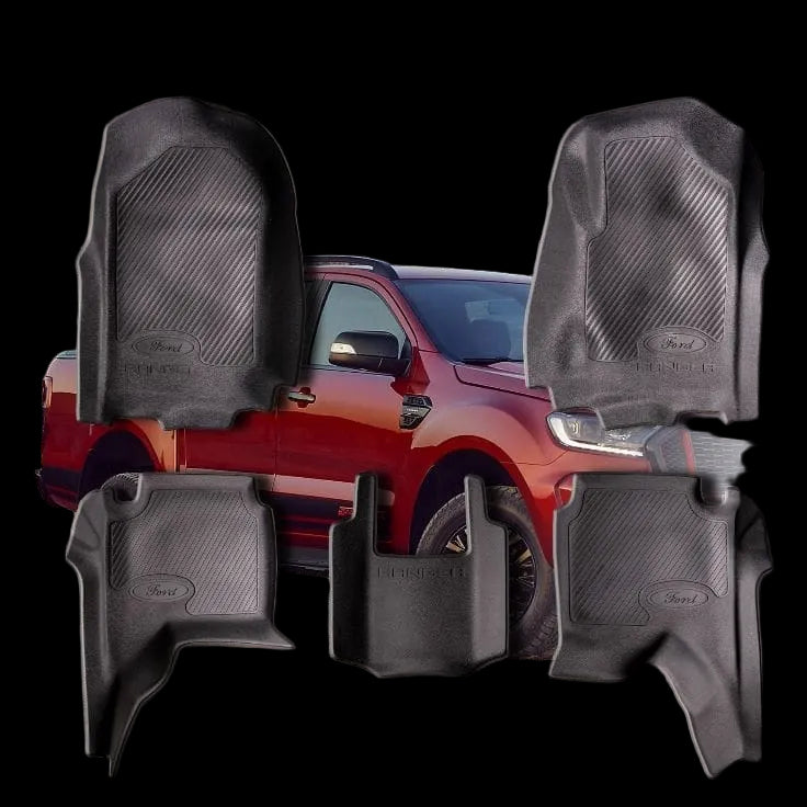 Ford Ranger T6 / T7 Rubber Floor Mats (2011–2022) – Heavy Duty Moulded Set