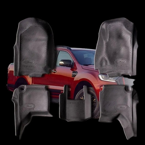 Ford Ranger T6 / T7 Rubber Floor Mats (2011–2022) – Heavy Duty Moulded Set
