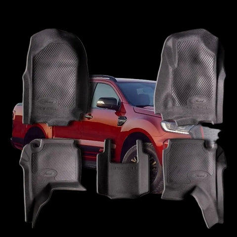 Ford Ranger T6 / T7 Rubber Floor Mats (2011–2022) – Heavy Duty Moulded Set