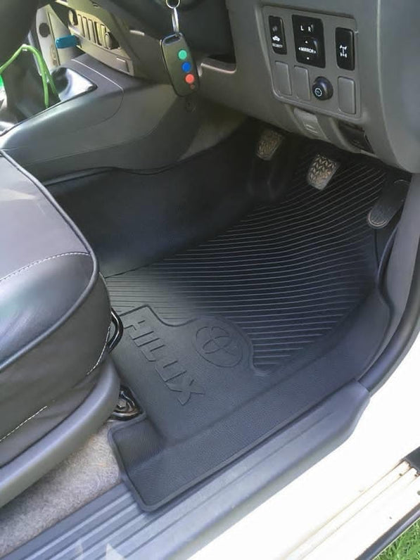 Toyota Hilux D4D Rubber Floor Mats (2005–2015) – Heavy Duty Moulded Set