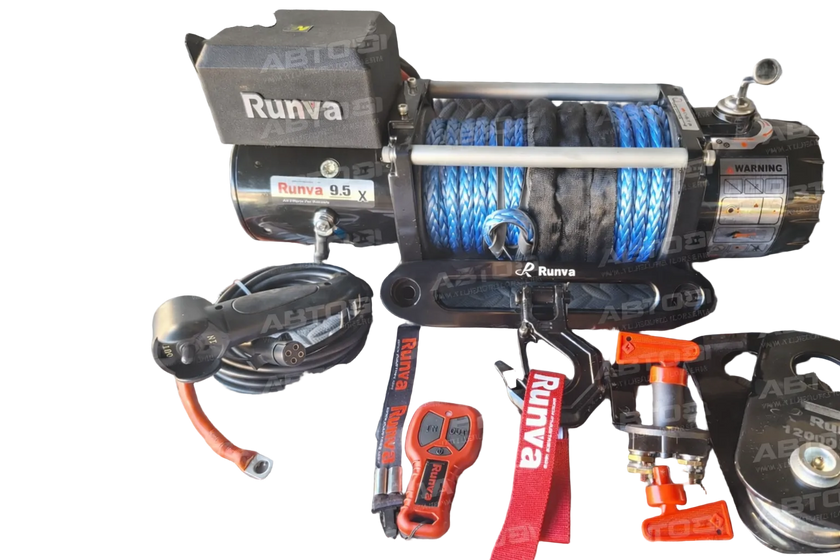 Runva EWX9500U 12V Winch – 9,500lb (4,309kg) with Synthetic Rope
