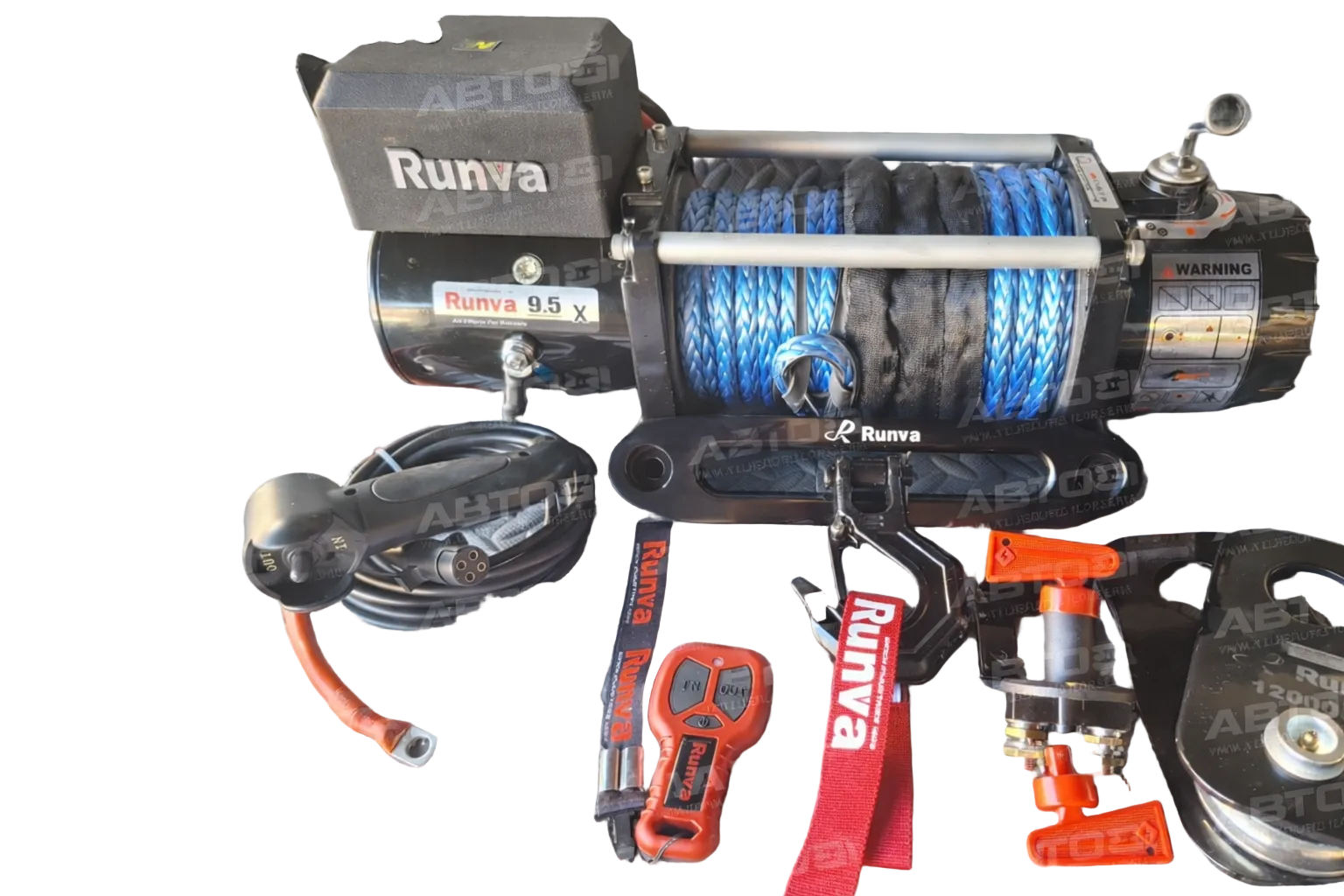 Runva EWX9500U 12V Winch – 9,500lb (4,309kg) with Synthetic Rope