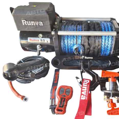 Runva EWX9500U 12V Winch – 9,500lb (4,309kg) with Synthetic Rope