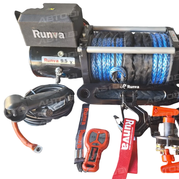 Runva EWX9500U 12V Winch – 9,500lb (4,309kg) with Synthetic Rope