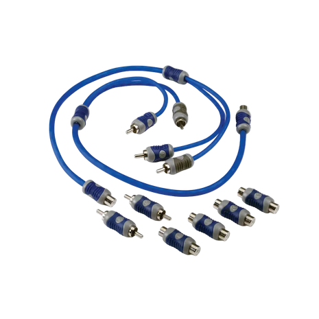 Kicker 46KIYFM RCA Y Adapter – Female to Male Splitter + Barrel Connectors