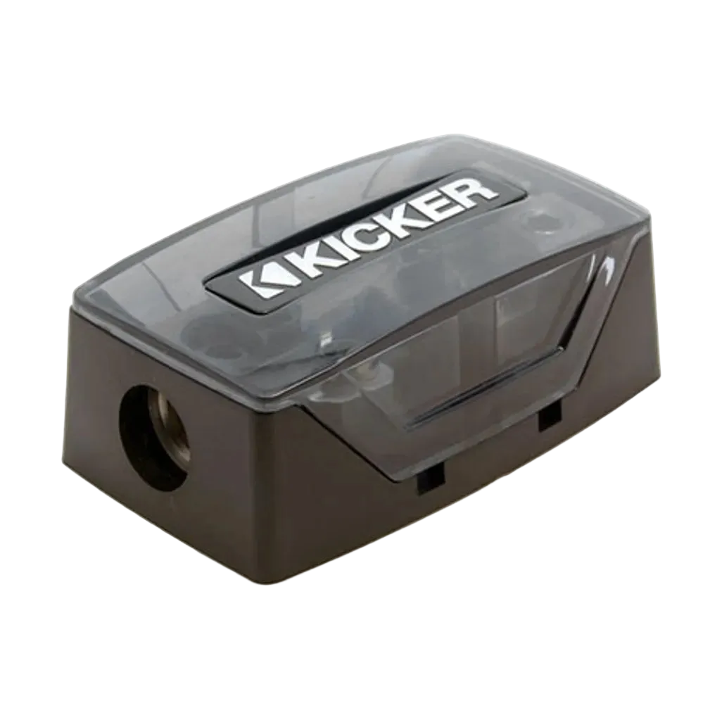 Kicker 46FHD Dual Fuse Holder – AFS Fuse Block (1/0–8 AWG)