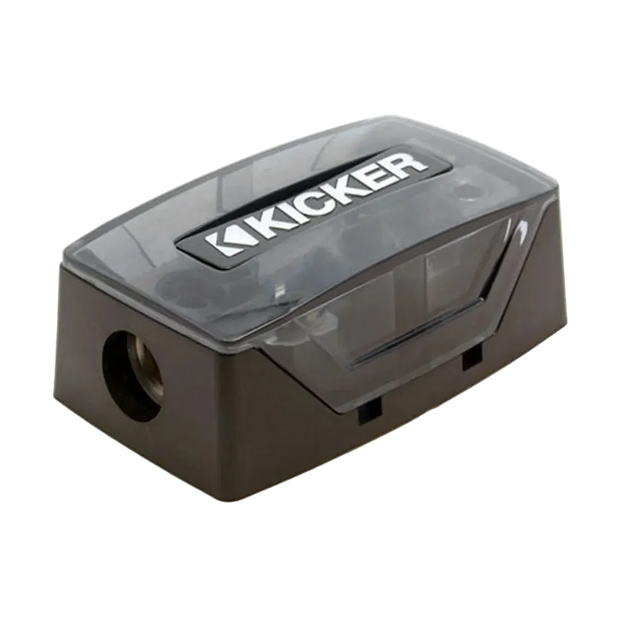 Kicker 46FHD Dual Fuse Holder – AFS Fuse Block (1/0–8 AWG)