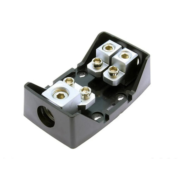 Kicker 46FHD Dual Fuse Holder – AFS Fuse Block (1/0–8 AWG)