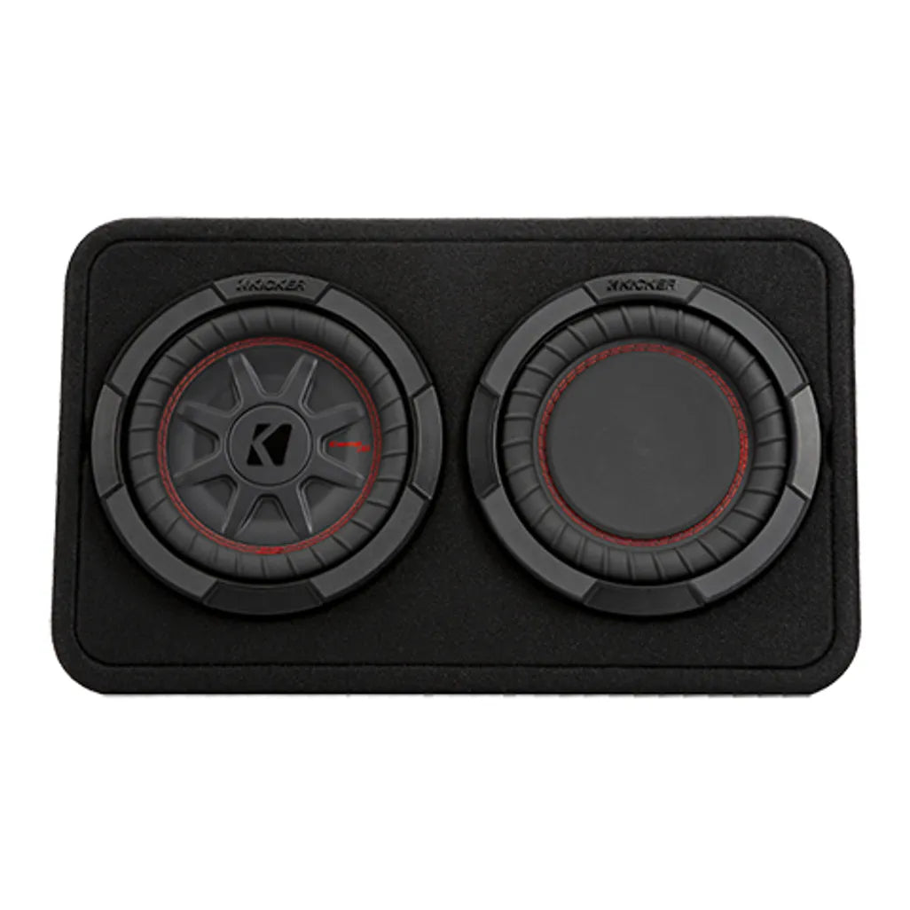 Kicker 48TCWRT102 10” Slim Loaded Subwoofer Enclosure (2-Ohm Bass System)