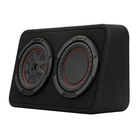 Kicker 48TCWRT102 10” Slim Loaded Subwoofer Enclosure (2-Ohm Bass System)