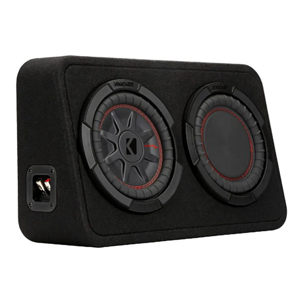 Kicker 48TCWRT102 10” Slim Loaded Subwoofer Enclosure (2-Ohm Bass System)