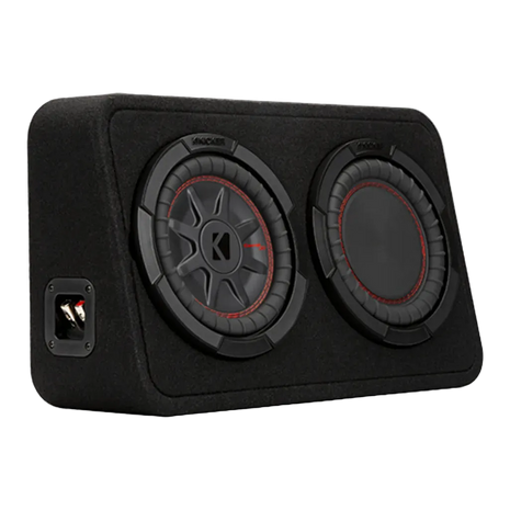 Kicker 48TCWRT102 10” Slim Loaded Subwoofer Enclosure (2-Ohm Bass System)