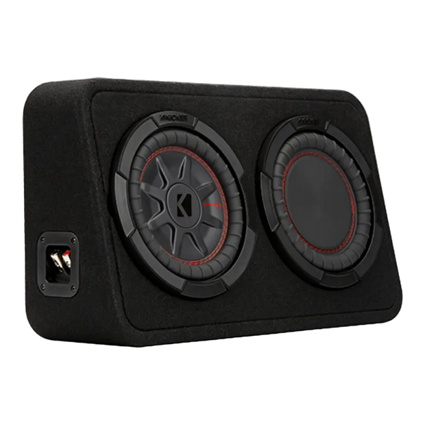 Kicker 48TCWRT102 10” Slim Loaded Subwoofer Enclosure (2-Ohm Bass System)
