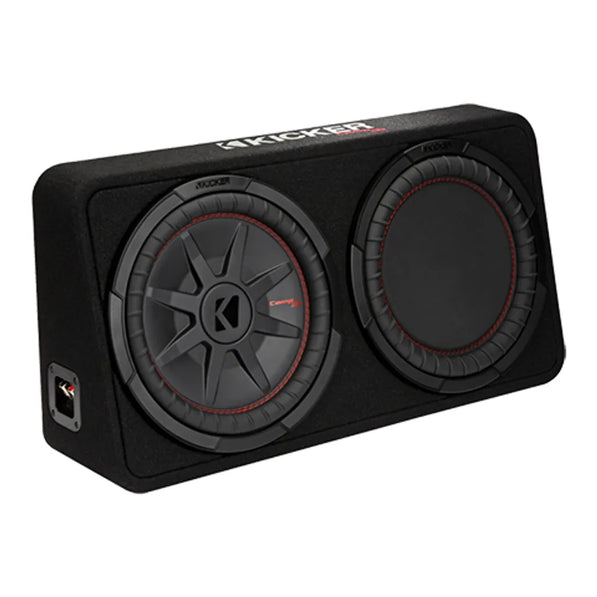 Kicker 48TCWRT122 12” Slim Loaded Subwoofer Enclosure (2-Ohm High Power Bass System)