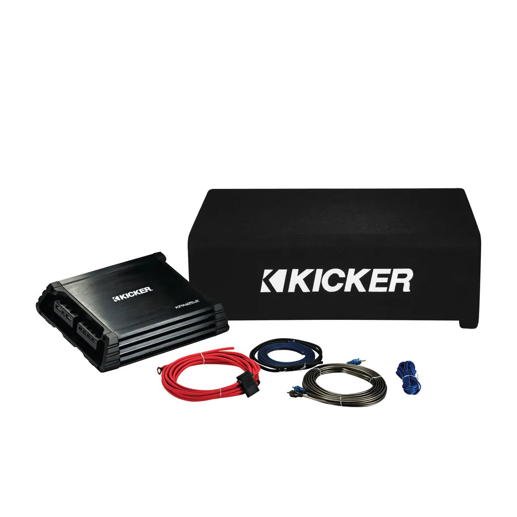 Kicker 49KKPDF212 KickPack 12” Subwoofer + Amplifier + Wiring Kit (Complete Bass System)