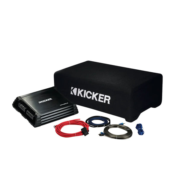 Kicker 49KKPDF212 KickPack 12” Subwoofer + Amplifier + Wiring Kit (Complete Bass System)