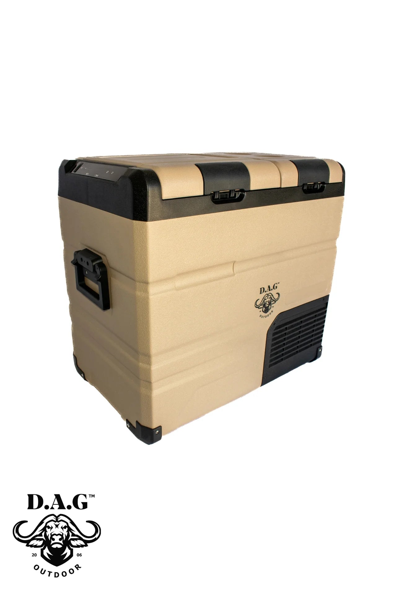 D.A.G 55L Dual Zone Double Door Fridge Freezer – 12/24V & 220V | Bluetooth App (4x4WA‑FR55DDKAL)