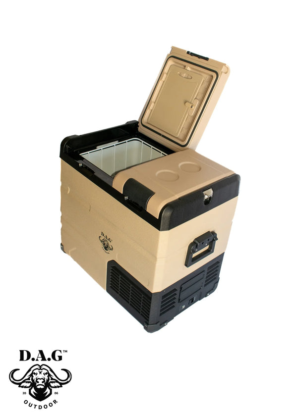 D.A.G 55L Dual Zone Double Door Fridge Freezer – 12/24V & 220V | Bluetooth App (4x4WA‑FR55DDKAL)