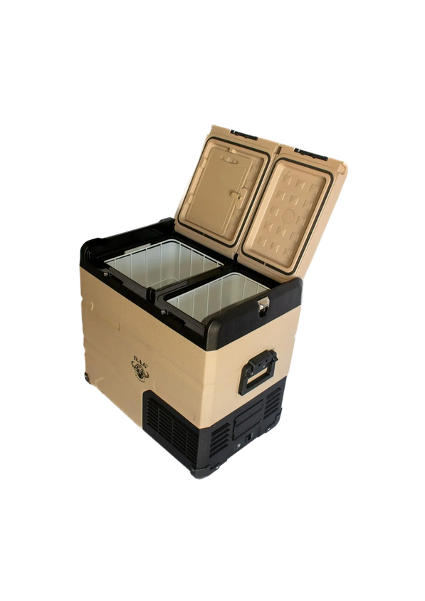D.A.G 55L Dual Zone Double Door Fridge Freezer – 12/24V & 220V | Bluetooth App (4x4WA‑FR55DDKAL)