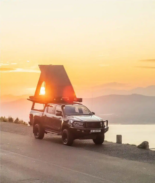 Premium Hard Shell Rooftop Tent – Aluminium Pop‑Up | Built-In Cargo Rails