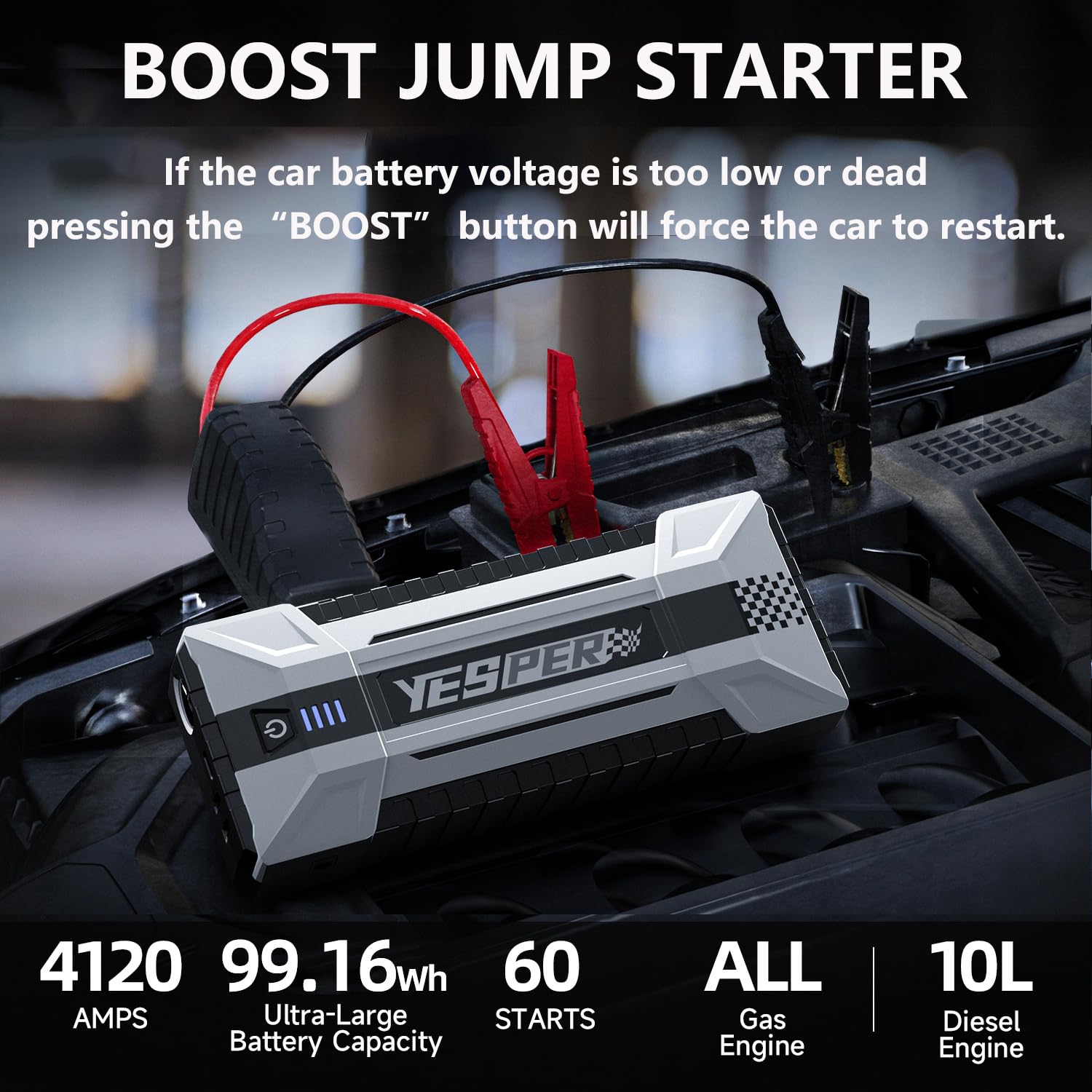Yesper Speed 4120 Jump Starter – 4120A 12V Power Bank (24 000mAh)