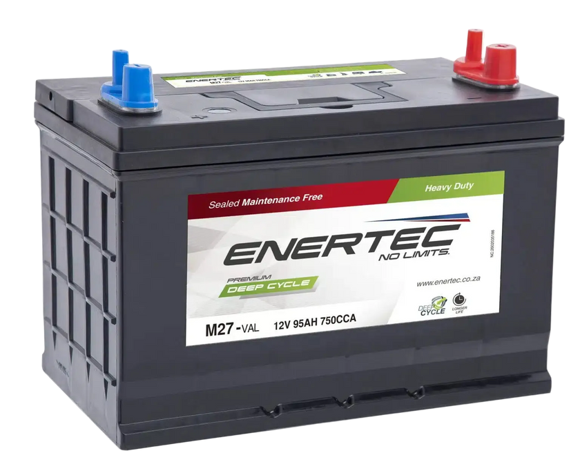 Enertec 12V 90Ah Deep Cycle Battery | High-Capacity Auxiliary Power