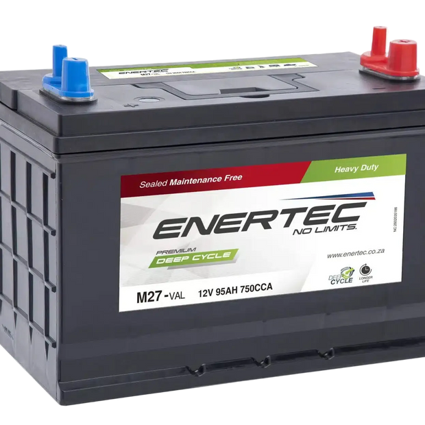 Enertec 12V 90Ah Deep Cycle Battery | High-Capacity Auxiliary Power