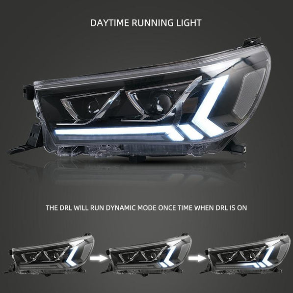 Toyota Hilux GD6 Vland LED Headlights (2016–2019) | Dual Lens Sequential Upgrade