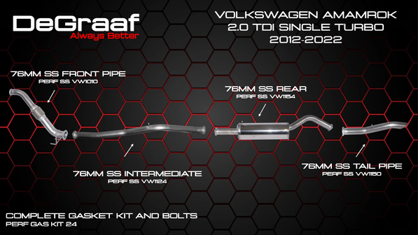 DeGraaf Performance Exhaust – Volkswagen Amarok 2.0 & 3.0 V6,TDI