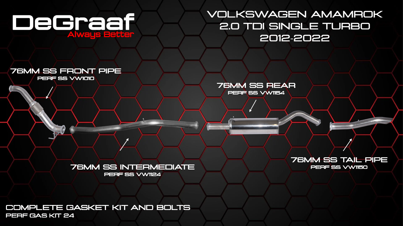 DeGraaf Performance Exhaust – Volkswagen Amarok 2.0 & 3.0 V6,TDI