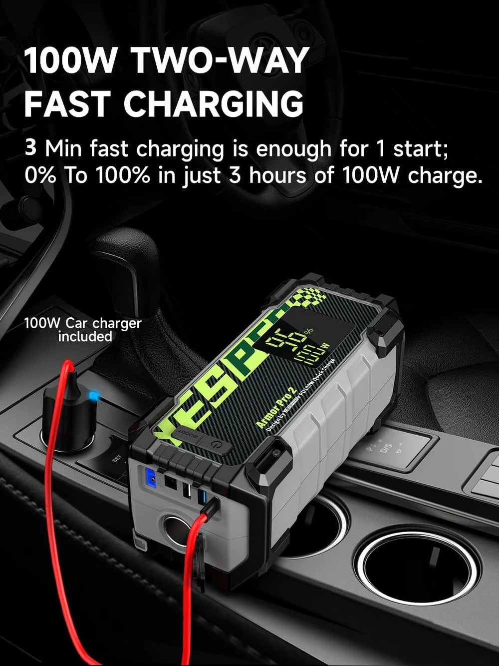 Yesper Armour Pro 3000A Jump Starter – Heavy Duty 12V Power Bank (20 000mAh)