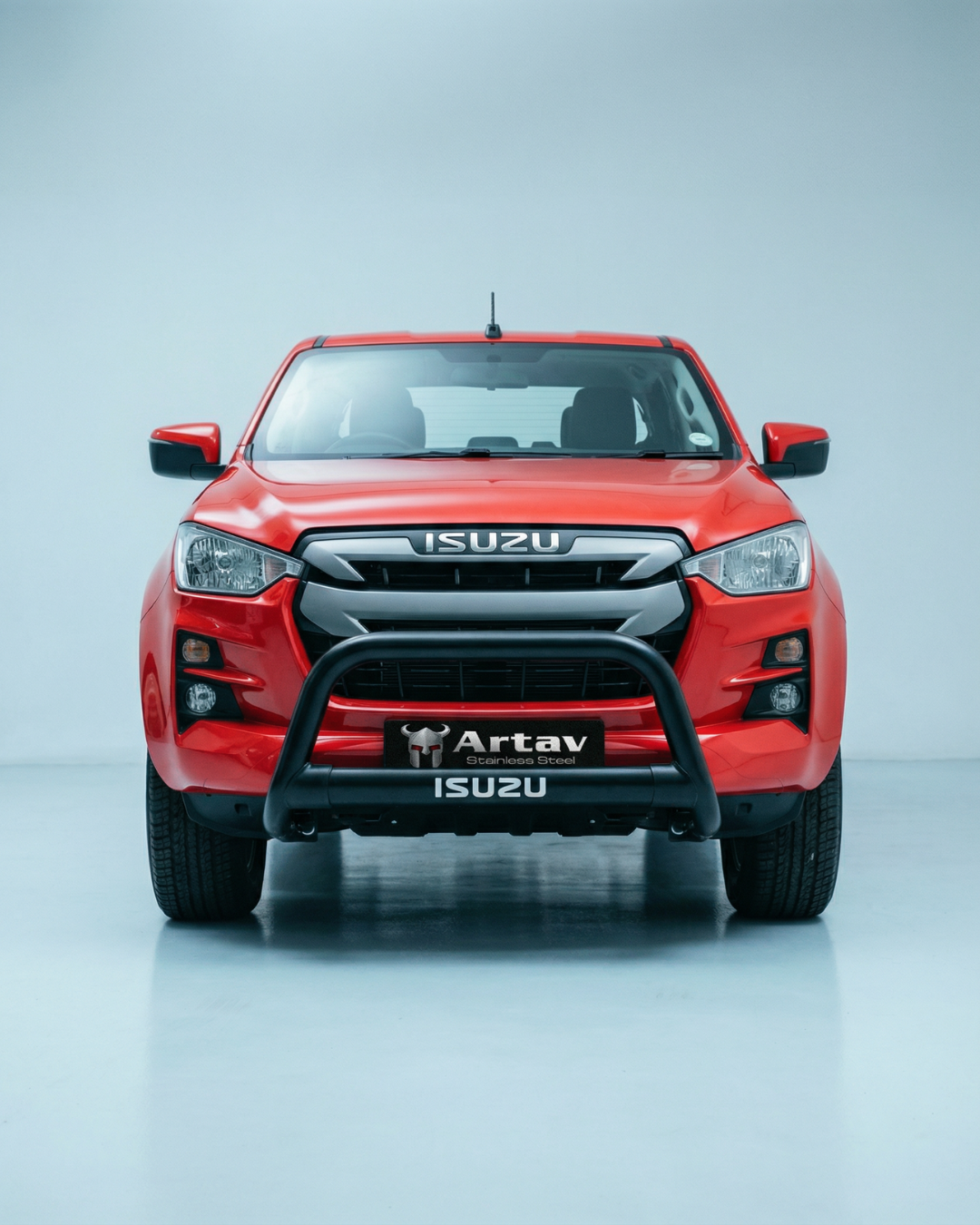 Artav Isuzu D-Max Stainless Steel Nudge Bar with Oval Cross Member – Compatible with Gen 6 RT85 & Gen 7 Models (1600091T)