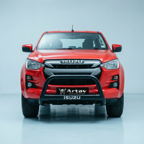 Artav Isuzu D-Max Stainless Steel Nudge Bar with Oval Cross Member – Compatible with Gen 6 RT85 & Gen 7 Models (1600091T)