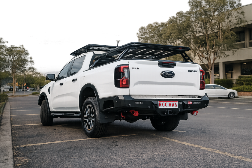 MCC Rocker Rear Steel Bumper with Towbar – Ford Ranger Next Gen – 2023–Current