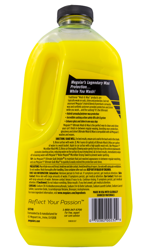 Meguiar’s Ultimate Wash & Wax – Carnauba & Polymer Car Shampoo (1.42L)