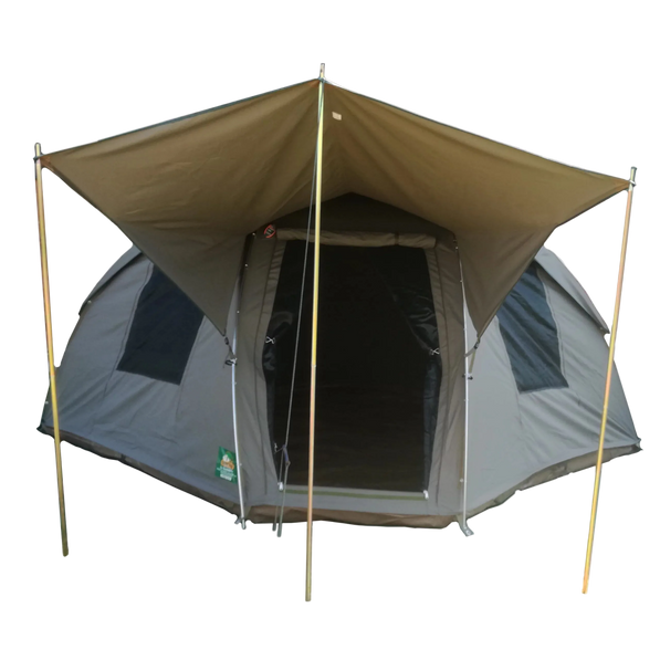 Safari Hexi Bow Tent 4.8m x 3.6m – Heavy Duty Canvas Camping & Overlanding Tent | 4x4 Safari Tent South Africa