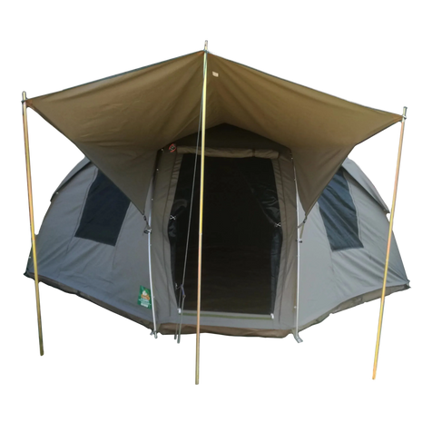 Safari Hexi Bow Tent 4.8m x 3.6m – Heavy Duty Canvas Camping & Overlanding Tent | 4x4 Safari Tent South Africa