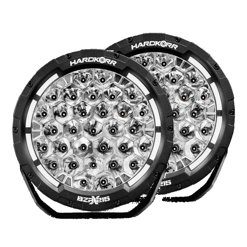Hardkorr BZR-X Series 9” / 7" LED Driving Lights (Pair) – 34,196 Lumens Slimline 4x4 Spotlights