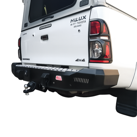 MCC Rocker Rear Steel Bumper with Towbar – Toyota Hilux D4D – 2005–2016