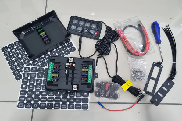 8 Gang Wired Switch Panel – Universal 12V Control System for 4x4 & Off-Road