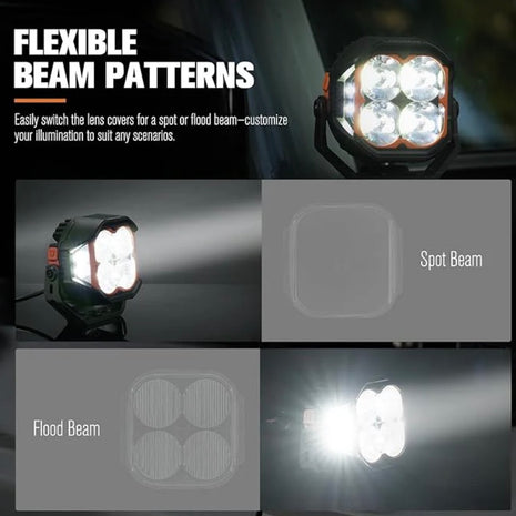 LightFox 5" LED Pod Lights with Side Light (Pair)