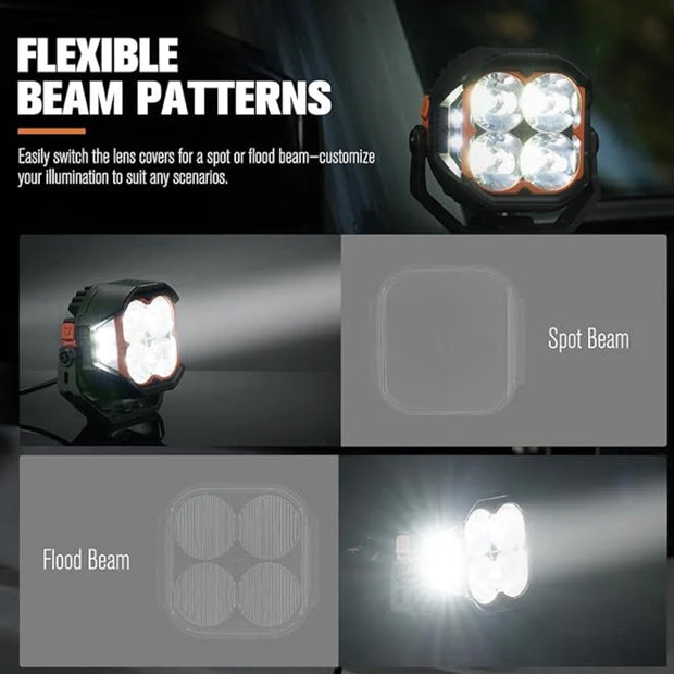 LightFox 5" LED Pod Lights with Side Light (Pair)