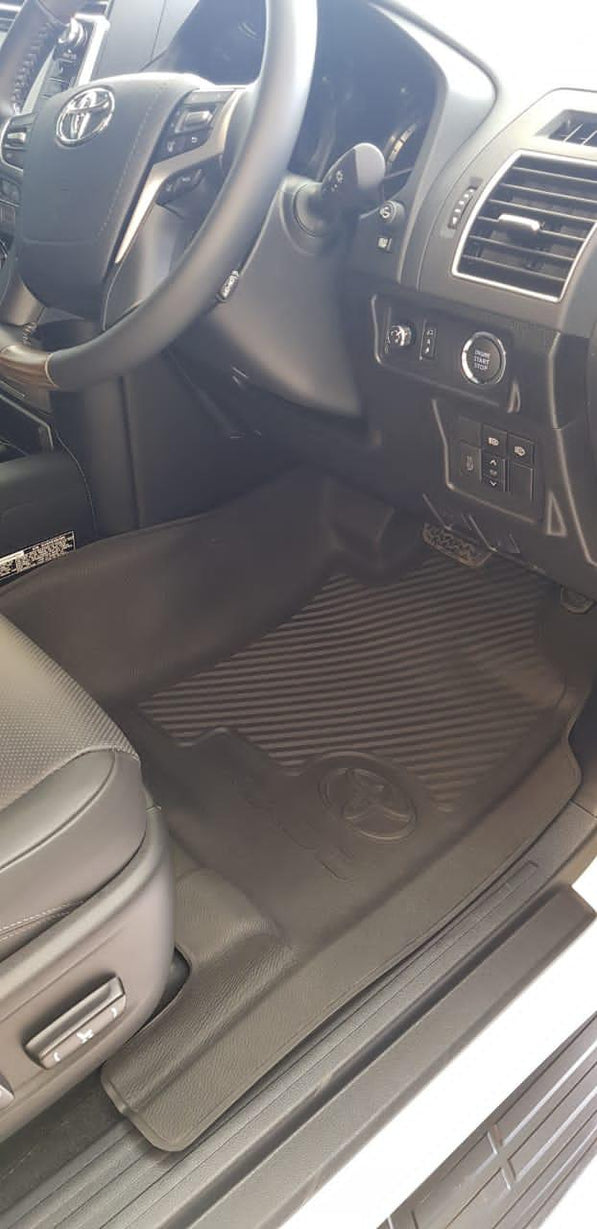 Toyota Land Cruiser Prado Rubber Floor Mats (2009–2024) – Heavy Duty Moulded Full Set