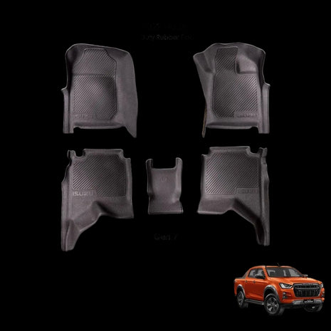 Isuzu D-Max Gen 7 Rubber Floor Mats (2022–Present) – Heavy Duty Moulded Set