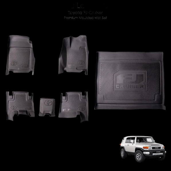 Toyota FJ Cruiser Rubber Floor Mats – Heavy Duty Moulded Full Set